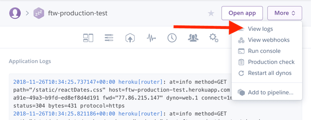 Heroku logs